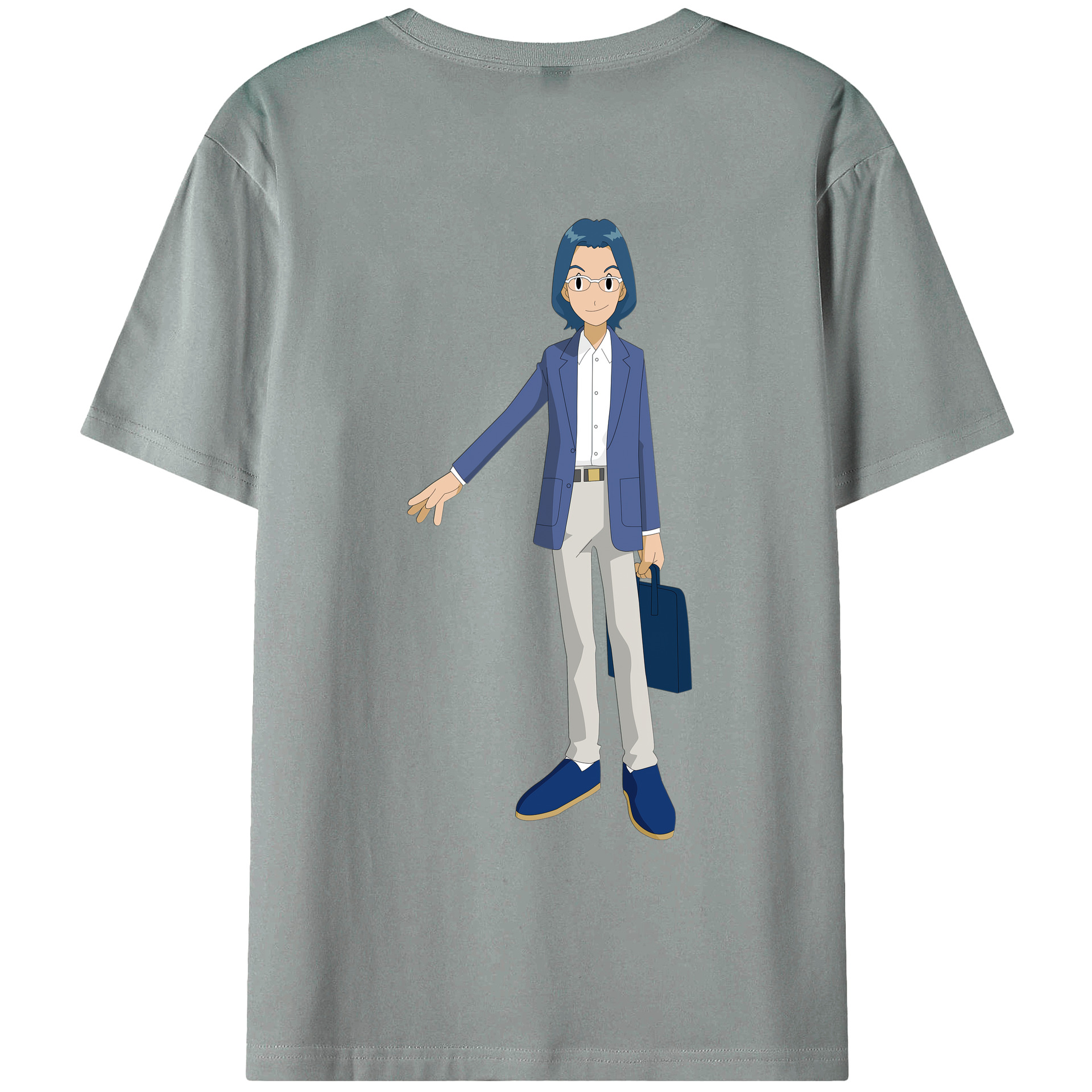 （画像用） Digimon デジタルモンスター/デジモン 綿100％ メンズ半袖Tシャツ（バックプリント） 通気性